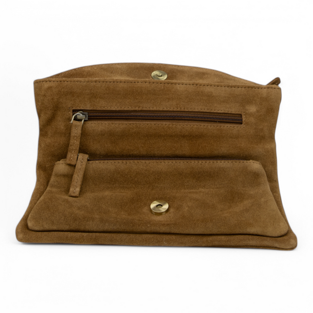 DSTRCT Schoudertas 2 vaks Met Overslag Suède