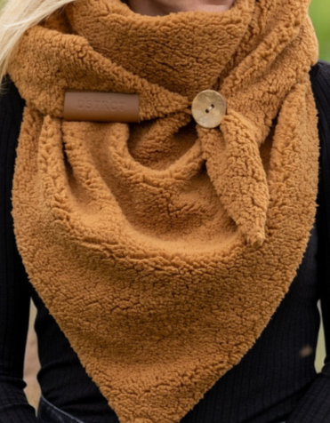 DSTRCT Teddy Omslag Sjaal Cognac