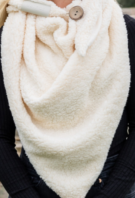 DSTRCT Teddy Omslag Sjaal Ecru