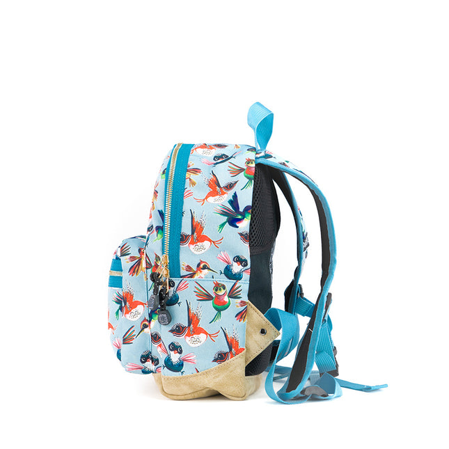 Pick & Pack Rugzak Birds Dusty Blue Pick & Pack Small Kinder Rugzak