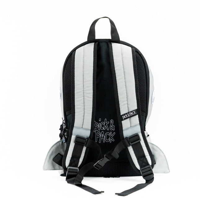 Pick & Pack Rugzak Shark Shape M Grey