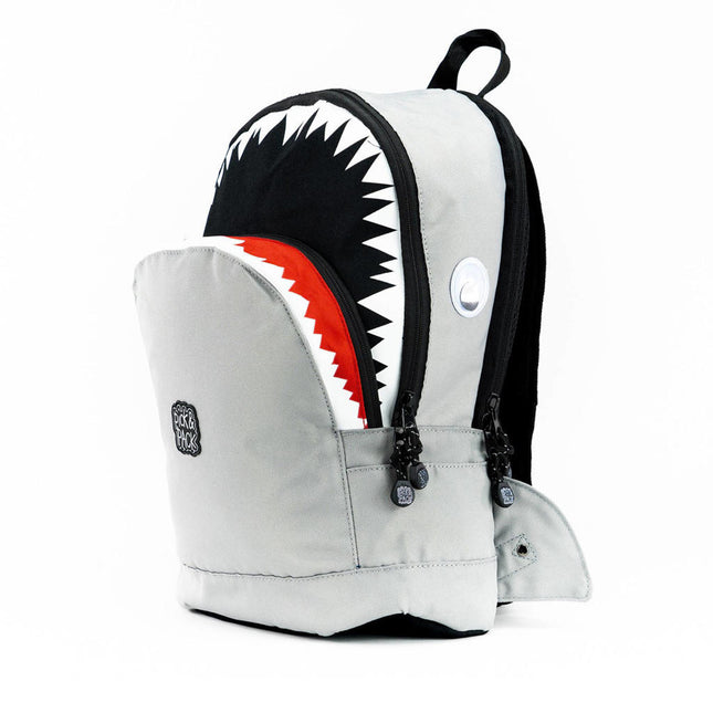 Pick & Pack Rugzak Shark Shape M Grey