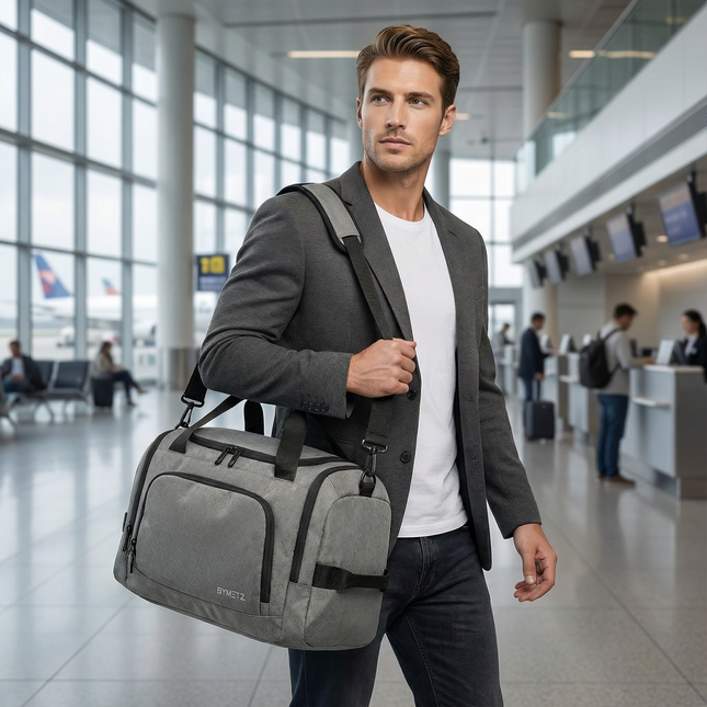 ByMetz 40 x 30 x 20 Reisetasche Transavia, Ryanair &amp; Corendon mit Kofferhülle