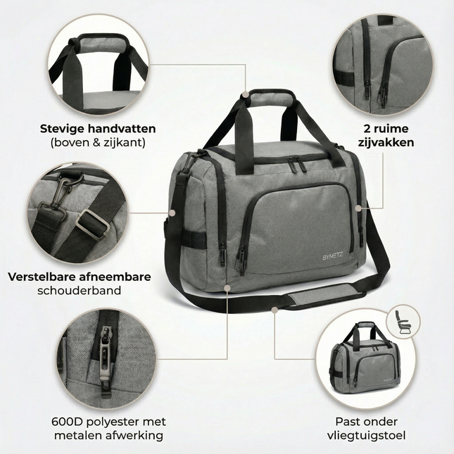 ByMetz 40 x 30 x 20 Reisetasche Transavia, Ryanair &amp; Corendon mit Kofferhülle