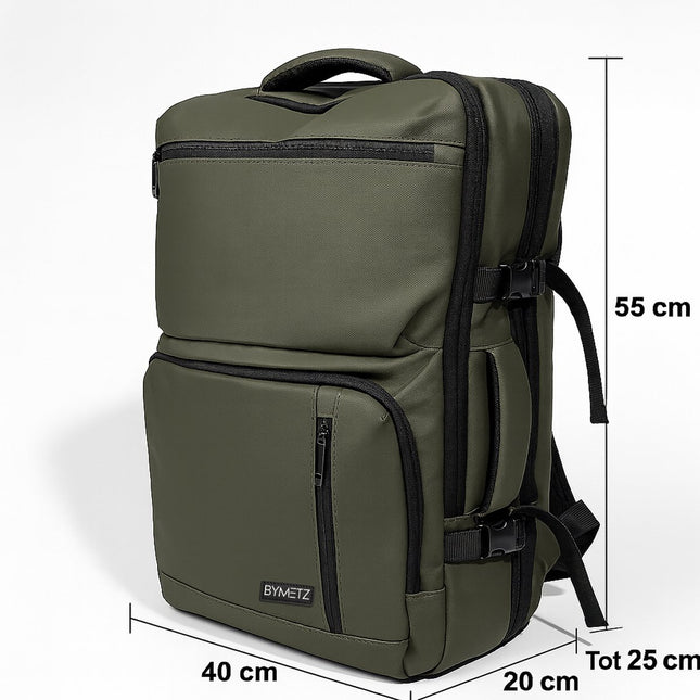 ByMetz Rucksack 55x40x20 Ryanair - Transavia - Erweiterbar auf 55x40x25