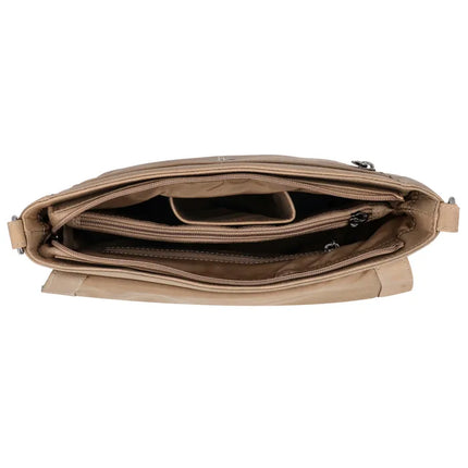 Beagles Benidorm Leder-Umhängetasche mit Wickelverschluss