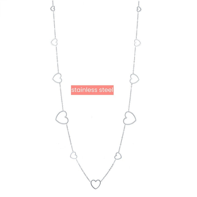 Day &amp; Eve by Go Dutch Label Herz-Wellen-Halskette