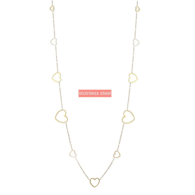Day &amp; Eve by Go Dutch Label Herz-Wellen-Halskette