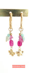 Herz-Creolen Pink + Blau Mix (Edelstahl)