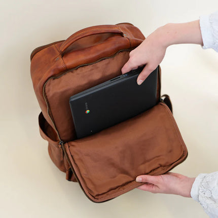 Bären-Design Lederrucksack Herren CL43738