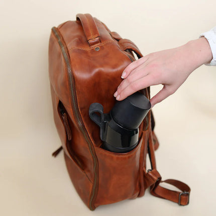 Bären-Design Lederrucksack Herren CL43738