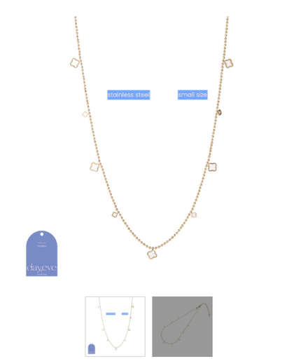 Day & Eve by Go Dutch Label – Halskette mit 3 Blumen