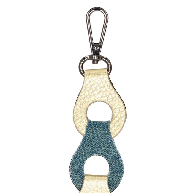 Charm London Leren Schouderband Jeansblauw