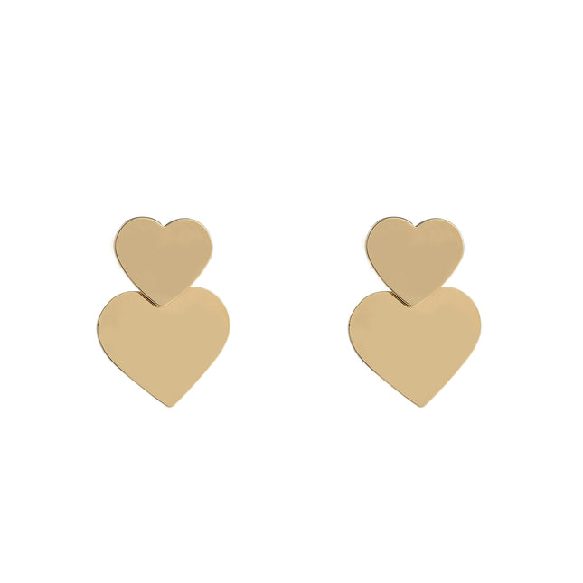 Day & Eve by Go Dutch Label 2 Hearts Earrings