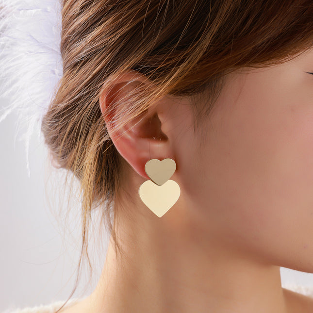 Day & Eve by Go Dutch Label 2 Hearts Earrings