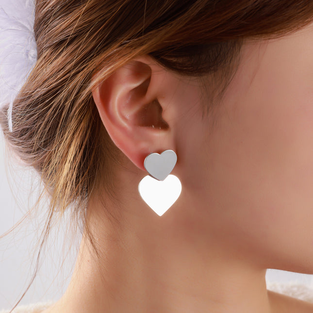 Day & Eve by Go Dutch Label 2 Hearts Earrings