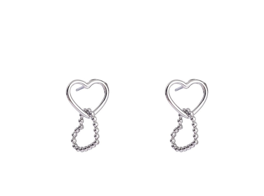 Day & Eve by Go Dutch Label Big Double Dot Hearts Earrings