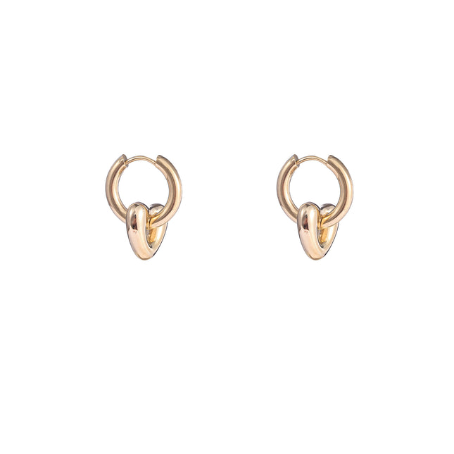 Day & Eve by Go Dutch Label Hearts on a Hoop Earrings
