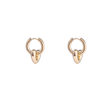 Day & Eve by Go Dutch Label Hearts on a Hoop Earrings