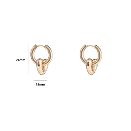 Day & Eve by Go Dutch Label Hearts on a Hoop Earrings