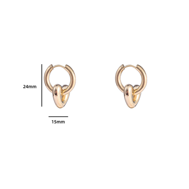 Day & Eve by Go Dutch Label Hearts on a Hoop Earrings