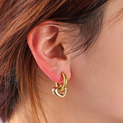 Day & Eve by Go Dutch Label Hearts on a Hoop Earrings