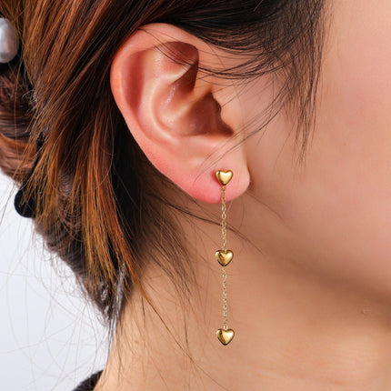 Day & Eve by Go Dutch Label Hearts on the Chain Earrings