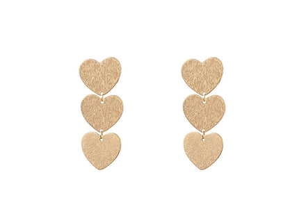 Day & Eve by Go Dutch Label Triple Hearts Earrings