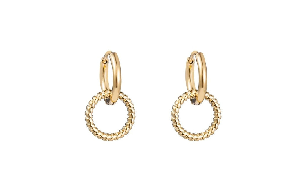 Day & Eve by Go Dutch Label Twisted Circle Earrings