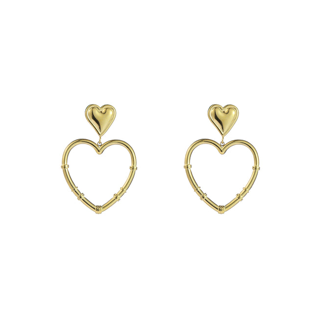 Day & Eve by Go Dutch Label Wrapped Heart Earrings