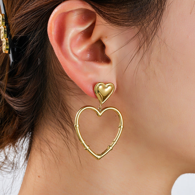Day & Eve by Go Dutch Label Wrapped Heart Earrings