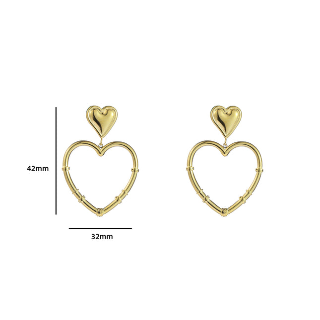 Day & Eve by Go Dutch Label Wrapped Heart Earrings