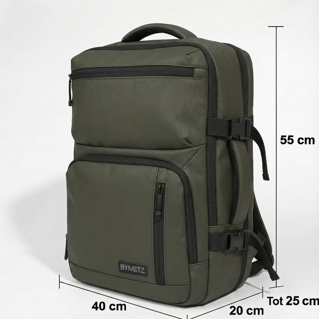 ByMetz Rucksack 55x40x20 Ryanair - Transavia - Erweiterbar auf 55x40x25