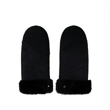 Van Buren Lammfell Damenhandschuhe Schwarz