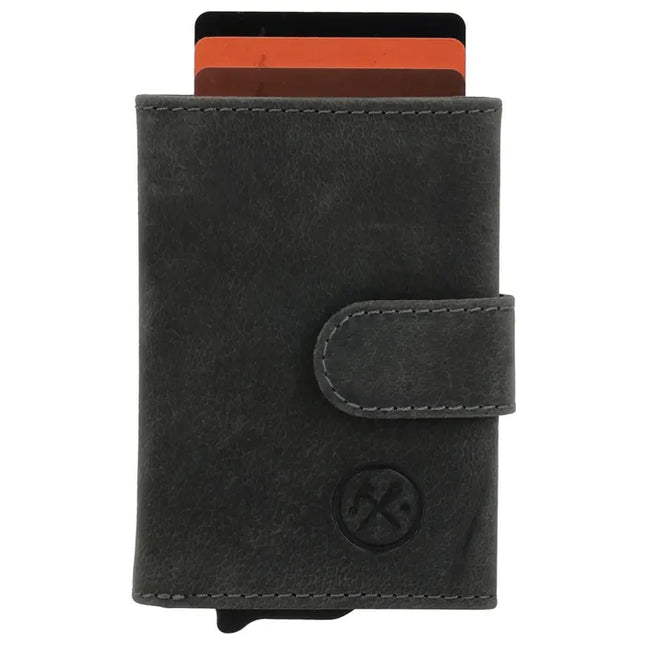 Hide & Stitches Idaho Leren Safety Wallet Pasjeshouder