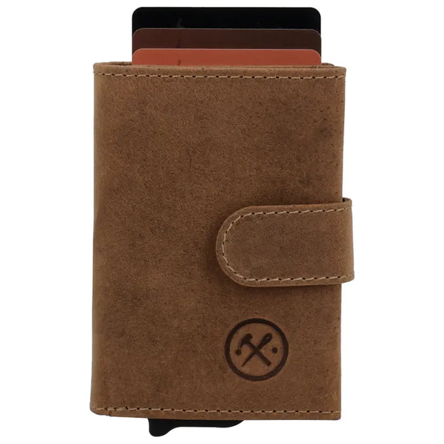 Hide & Stitches Idaho Leren Safety Wallet Pasjeshouder