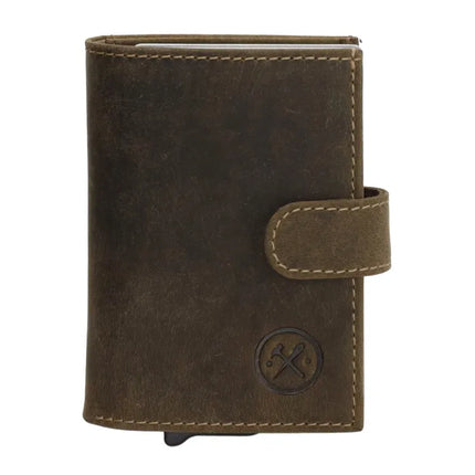 Hide & Stitches Leren Pasjeshouder Idaho Double Safety Wallet