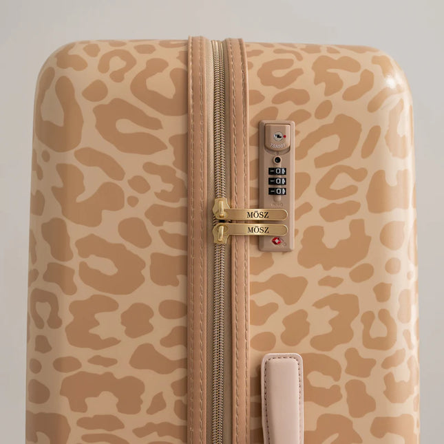 MOSZ Dames Grote Koffer Beige Luipaard - 76 cm - Lauren