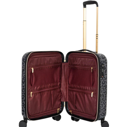 MOSZ Dames handbagage koffer Zwarte luipaard - 55 cm - Lauren
