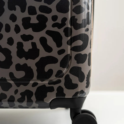 MOSZ Dames handbagage koffer Zwarte luipaard - 55 cm - Lauren