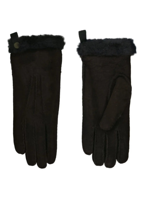 Van Buren Lamsvacht Dames Handschoenen Bruin