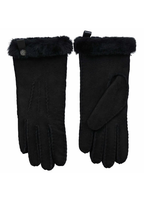Van Buren Lamsvacht Dames Handschoenen Zwart